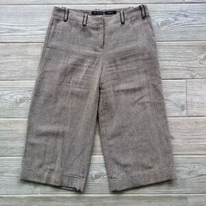 The Limited Womens Beige Linen Blend Cassidy Fit‎ Cropped Pants Size 2